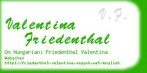 valentina friedenthal business card